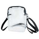 TotePrint Stadium Approved Clear Messenger Bags with Adjustable Strap Clear Crossbody Purse PVC Shoulder Purse for Concerts Cosmetics (clear), Pack 3