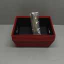 Xniseng [5pk Gift Basket empty To Fill, baskets for gifts empty, For Holiday, Birthday, Wedding, Christmas, Valentines, Thanksgiving, Easter, Halloween (red)