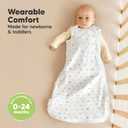 2-Pack Organic Baby Sleep Sacks, 100% Cotton - Soft & Breathable 0.5TOG Baby Wearable Blanket, Toddler Sleeping Sack 18-24 Months, Easy to Wear Transitional Swaddles for Newborns, Infants (Nordic, L)