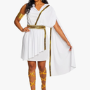 Morph Greek Goddess Costume - Women's Toga Costume, Halloween Goddess Outfit for Women, Greek Toga Dress, Size S