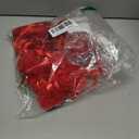 COCIDE 16Pcs Pom Pom Headbands Party Headbands Tinsel Wrapped Ponytails Headbopper Headwear for Birthday Festival (Red)