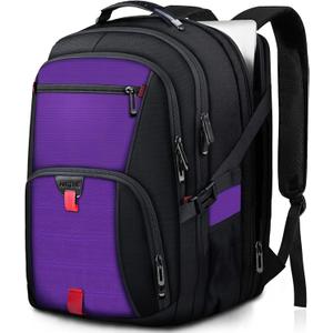 Travel Backpack, 18.4 Inch Laptop Backpacks for Men Women, 55L Anti Theft Water Resistant College Bussiness TSA Airline Approved Work Computer Backpack, Purple