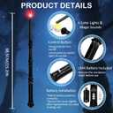 WinSence Light Up Magic Wizard Wand with Sounds & 4 Lightings Illuminating Witch Sorcerer Toys for Kids Cosplay Party Favors, 2 Pack, Black & Brown