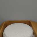 SIMPLIHOME Chantal Round Pouf - 18 inch Wide Upholstered Boucle Fabric Ottoman in White, Contemporary Footstool, Coffee Table or Extra Seating for Living Room or Bedroom, Assembled