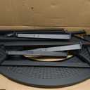 LS'BABQ 45" Fire Pit Surround Tabletop w/Waterproof Cover for Solo Stove Yukon & Bonfire Accessories, Round Outdoor Fire Pit Table for Most Wood-Burning Stoves,for Camping, Patio, Powder-Coated Steel