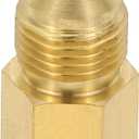 PATIKIL Brass Flare Tube Fitting Coupling, 3/8" Male Flare x 1/4" Female NPT Thread Brass Pipe Fitting Connector Adapter Coupler Reducer for Propane, Fuel, Oil, Gas Systems