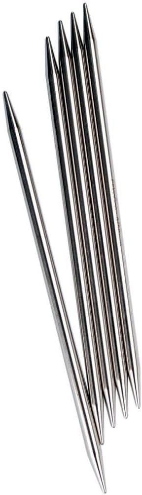 ChiaoGoo 6-Inch Double Point Stainless Steel Knitting Needles, 5/3.75mm