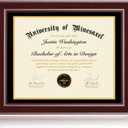 16x20 Diploma Frames 14x17 with Black Mat, Fits Degree Certificate Document, 20 x 16 Cherry Red Frame with Tempered Glass Panel for Wall Mounting