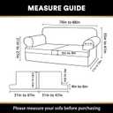 PrinceDeco T Cushion Sofa Slipcover 3 Pieces Sofa Covers for T Cushion Couch Soft Couch Covers Sofa Slip Cover Furniture Covers with 2 Individual T Shape Seat Covers Width Up to 88", Dove