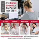 2 x Blue Light Glasses for Women - Anti-Eyestrain & UV Glare Protection, Perfect for Computer, Phone (Black)