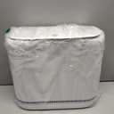 2.3 Gallon Slim Small Bathroom Trash Can with Lid, White Dog Proof Garbage Can with Air-Press Bag Expander & Removable Bucket, Narrow Bathroom Waste Basket for Bedroom, Office, Dorm