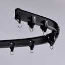 Curtain Track 7.5 Ft L, Black Metal Track w/accessories