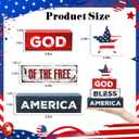 3 x 4 Pcs 4th of July Patriotic Wooden Tiered Tray Decor, Independence Day Decorations Gifts for Home, Memorial Day Red White Blue Table Centerpiece for 250th Anniversary Office Party Shelf Kitchen