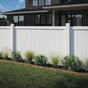 4ft H x 6ft W (1 Panel + 1 Post) Permanent No Dig WamBam Westport Fence Kit, Durable White Vinyl Privacy Fence, BL19105