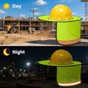 4 Pack Full Brim Mesh Hard Hat Sun Shade Reflective Strip Sun Shield Visor