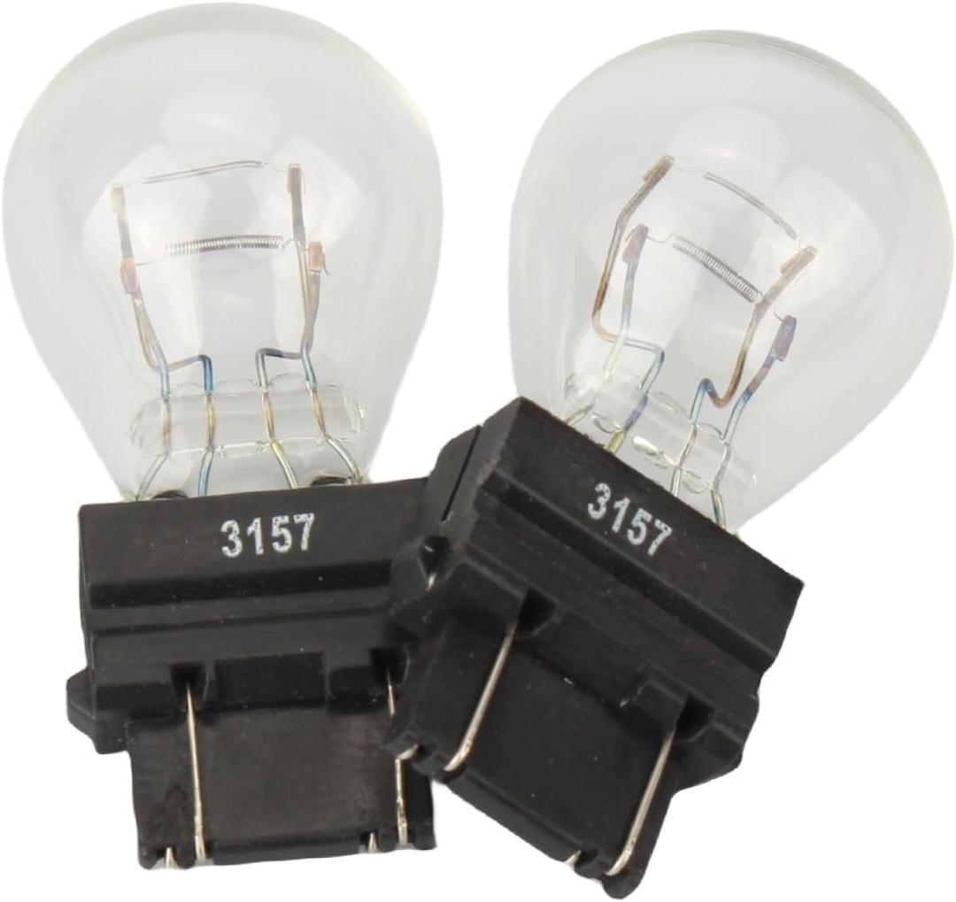 3157/3457 tail/brake light bulb/Turn Signal Bulbs(12V 27/7W 3000K) fits for Jeep Grand Cherokee Wrangler Commander Compass Journey Primus Edge -(Pack of 2)