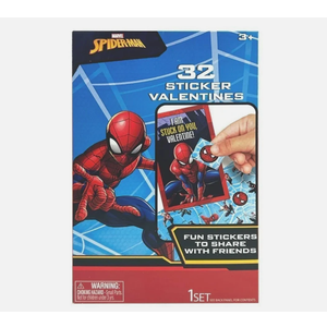 Exchange Cards Spiderman 32 Sticker Valentine
 2 Pack