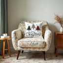 Merry Christmas Tree Pillow Covers 18x18, Winter Home Decor, Red and Green Plaid Leopard Xmas Tree Snowflake Decorative Pillow Covers for Couch Sofa Bedroom Living Room Home (Style02)