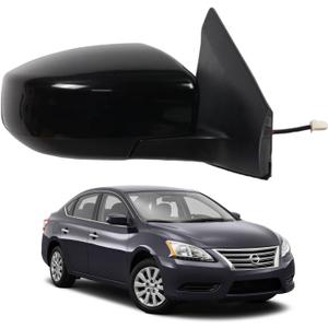 Marretoo for Nissan SENTRA 2013-2019 Side Mirror Assembly Passenger Side RH | Power Adjustable Glass | Heated |5 wires/pins Replaces NI1321262 963023SG1A for Nissan SENTRA S, SL, SR, SV Accessory