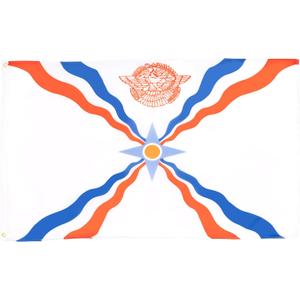 AZ FLAG - Assyria Flag - 3x5 Ft - 100D Polyester Assyrian Banner with Two Metal Grommets - Fade Resistant - Vivid Colors - 3' x 5' Feet - 150x90 Cm