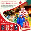 HADAYAKI 38PCS Christmas Drawstring Gift Bags with JUMBO Size and Assorted Sizes for Holiday Gift Wrapping