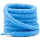 YJRVFINE Thick Round Rope Shoelaces: 51" Sky Blue Chunky Sneaker Shoe Laces