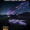 JMGO N1S Ultimate Triple Laser 4K Projector, 3300 ISO Lumens Projector, Google TV Netflix, Real-Time Auto Screen Fit, HDR10, 180", Blu-ray 3D, Home Theater Projector with 20W Dolby Digital+