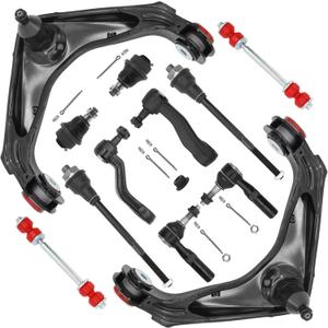 12pc Front End Suspension Kit for Chevy Silverado GMC Sierra 2500 3500 HD, Suburban Avalanche 2500, Yukon XL 2500, Control Arms with Polyurethane Bushing