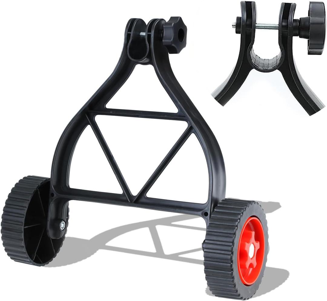 String Trimmer Wheel Attachment, Lawn Mower Auxiliary Wheel, Push Behind Weed Trimmer, Adjustable Support Wheels for String Trimmer Weedeaters Grass Cutter Brush Cutter Garden