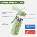 5oz Small Water Bottles with Straw, Mini Water Bottle with One-Hand Open Design, Leak-Proof Locking Lid for Hot&Cold Drinks, Small Travel Water Bottle - 100% Leakproof for School, Travel...(Floral)