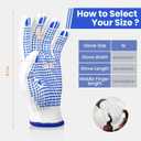 Cotton Knitted Grip Work Gloves, 12 Pairs Bulk Packaging, Thickened, for Handling, Driving, Home & Yard Cleaning, Sanding, Painting, Constructing, Decorating, Repairing, Cooking (White)