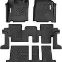 YITAMOTOR Floor Mats for Nissan Pathfinder 2013-2020, Infiniti QX60 2014-2020, JX35 2013, Custom Fit All Weather Anti-Slip TPE Rubber Mat, Pathfinder Accessories, 3 Row Automotive Floor Liners, Black