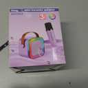 Mini Karaoke Machine Speaker for Kids Adults,Portable Bluetooth with 1-2 Wireless Microphones,Christmas Birthday Gifts Toys Girls Boys Ages 4, 5, 6,7, 8,9,10,11,12+ Years Old Toddler (Purple - 2 Mic)