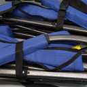 SPORT BEATS Low Beach Chairs Set of 2 Folding Beach Chairs High Back Support with Head Pillows Shoulder Straps (Blue)
