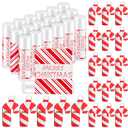 36 Pcs Christmas Lip Balm Holder Keychain Set Christmas Stocking Stuffers Peppermint Candy Cane Gifts Xmas Party Favors for Adults Women Staff Team Nurse Teacher Coworker Appreciation Gifts