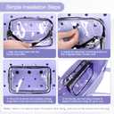 6 Packs,Accessories for Medium XL Bogg Bag,Includes Silicone Phone Holder,PVC Insert Bag,Hooks,and Keychain.Accessories Can Be Installed Inside or Outside (Rose red)