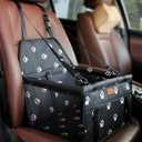 BYGD Pet Dog Booster Seat, with Upgrade Support Rod, Breathable and Foldable Pet Car Basket, Pet Dog Car Portable Seat, Suitable for Small and Medium Pets