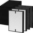 12-Pack 3000 Replacement Filters Compatible with AD3OOO, 3000M, 3000Pro Air Series Air-Purifiers 2 Pack Fliter, 2 Pack Activated Carbon,8 Pack Pre-Filters