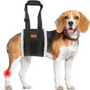 Adjustable Dog Lift Harness, Dog Sling for Large Dogs Lift Support and Rehab Harness for Weak Rear Legs, Soft Hind Leg Support Helps Senior, Injured, Disabled and After ACL Surgery Dogs(Black,Medium)