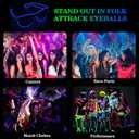 YouRfocus Wireless Led Light up Glasses Glow in the Dark for Rave Party, EDM (Blue)
