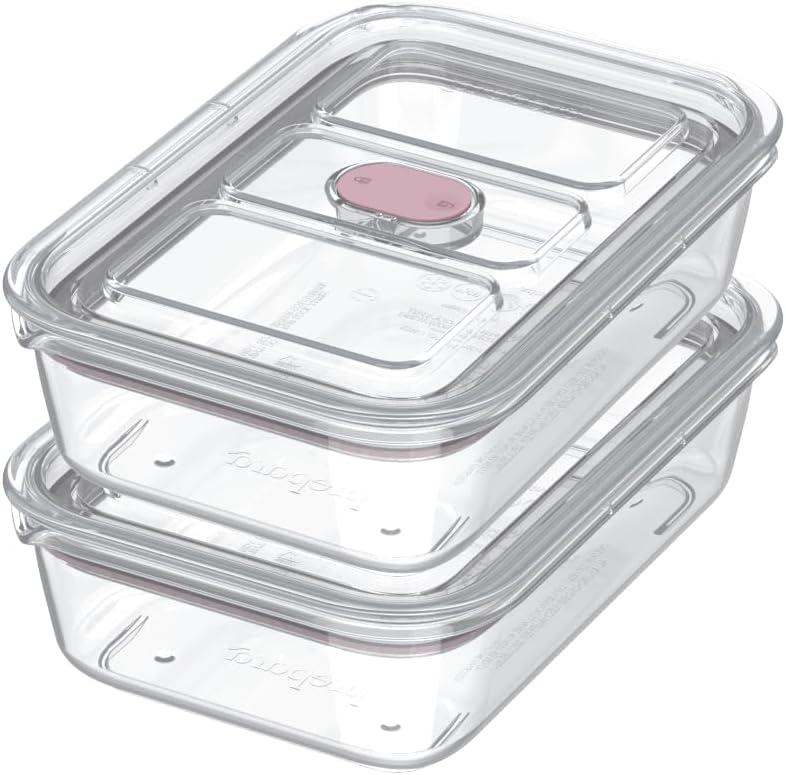 LatchLok Click 4.3 Cup Food Storage Container, Set of 2, Rose