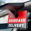 3 x JoEzzy DoorDash Delivery Car Sign Double-Sided for Dashers