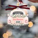 Wedding Gifts for Couples 2025 - Bridal Shower Present - Bachelorette Gifts for Bride, Future Mr & Mrs - Wedding Decor Newlywed Gift for Married Couples - Wood Hanging Ornament 2025