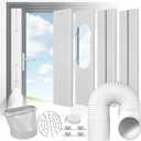 Portable Air Conditioner Window Kit - Adjustable Universal Window Seal AC Vent Kit with 5.9 Exhaust Hose for Sliding Vertical/Horizontal Windows