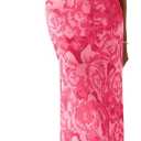 PRETTYGARDEN Women's Floral Bodycon Maxi Dress Summer Beach Sundress Sleeveless Spaghetti Strap Wedding Guest Dress (Pink, XXL)