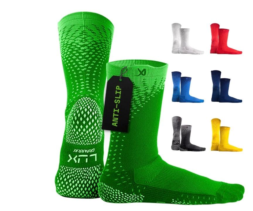 Lux Dual Grip Socks - Soccer Grip Socks for Men and Women. GripArray™ Engineered Performance & Comfort - Anti-Slip Grip Socks for Soccer