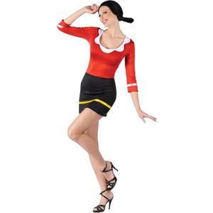 Fun World Sexy Olive Oyl Costume (Red, M)