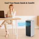 8,000 BTU Portable Air Conditioner, 4-in-1 AC Unit with Cool, Fan, Dehumidifier & Sleep Mode, Up to 350 Sq.Ft, Quiet Operation, 24H Timer & Remote Control for Bedroom, Living Room, Basement & Workshop