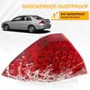 Tail Light Assembly Fit for 2006 2007 Honda Accord Sedan TailLight Lamp 33551SDAA32 (Left Driver Side)
