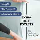 Extra Deep King Sheet Set - 6 Piece Breathable and Cooling Sheets - Hotel Luxury Bedding for Women, Men, Kids & Teens - Easy & Secure Fit - Soft, Wrinkle Free and Comfy - Extra Deep Pockets - Ice Blue